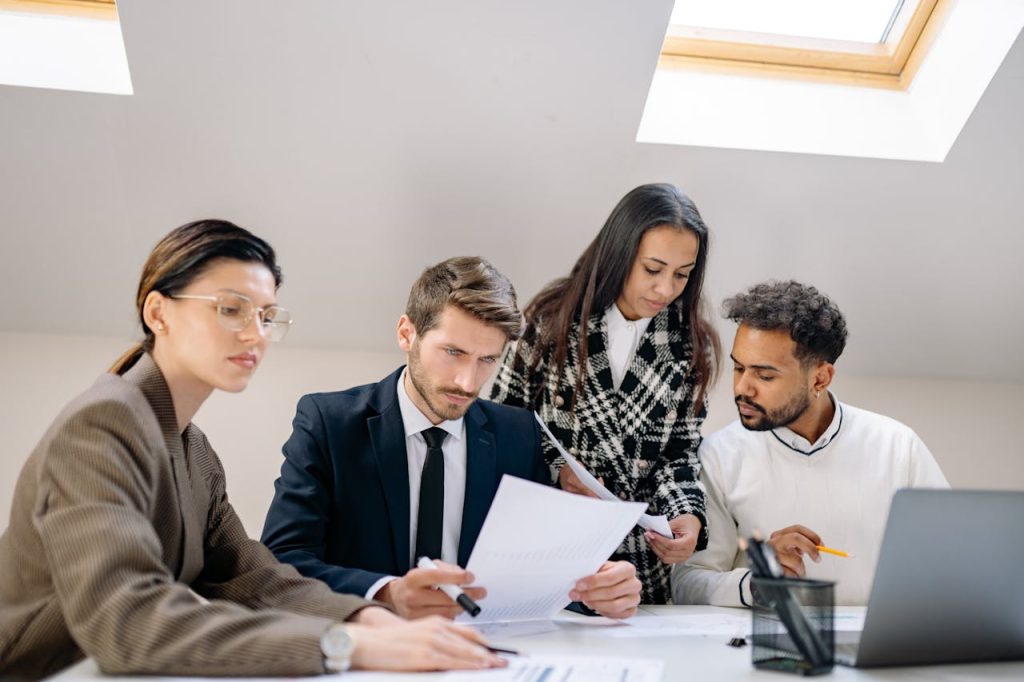 A group of real estate agents 